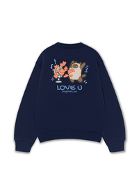 Áo Sweater Nỉ Hai Da Love You Cat Couple