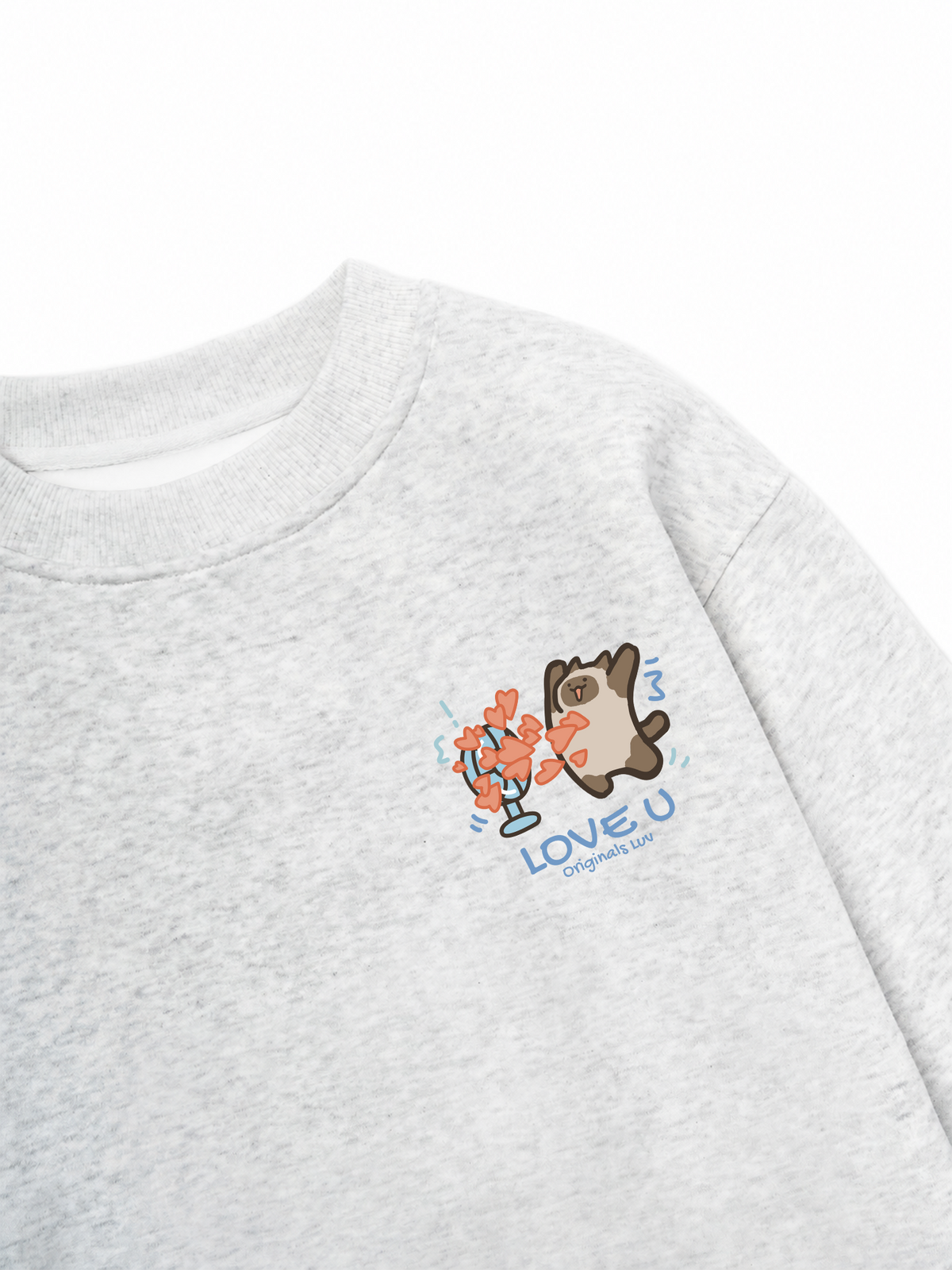 Áo Sweater Nỉ Hai Da Love You Cat Couple