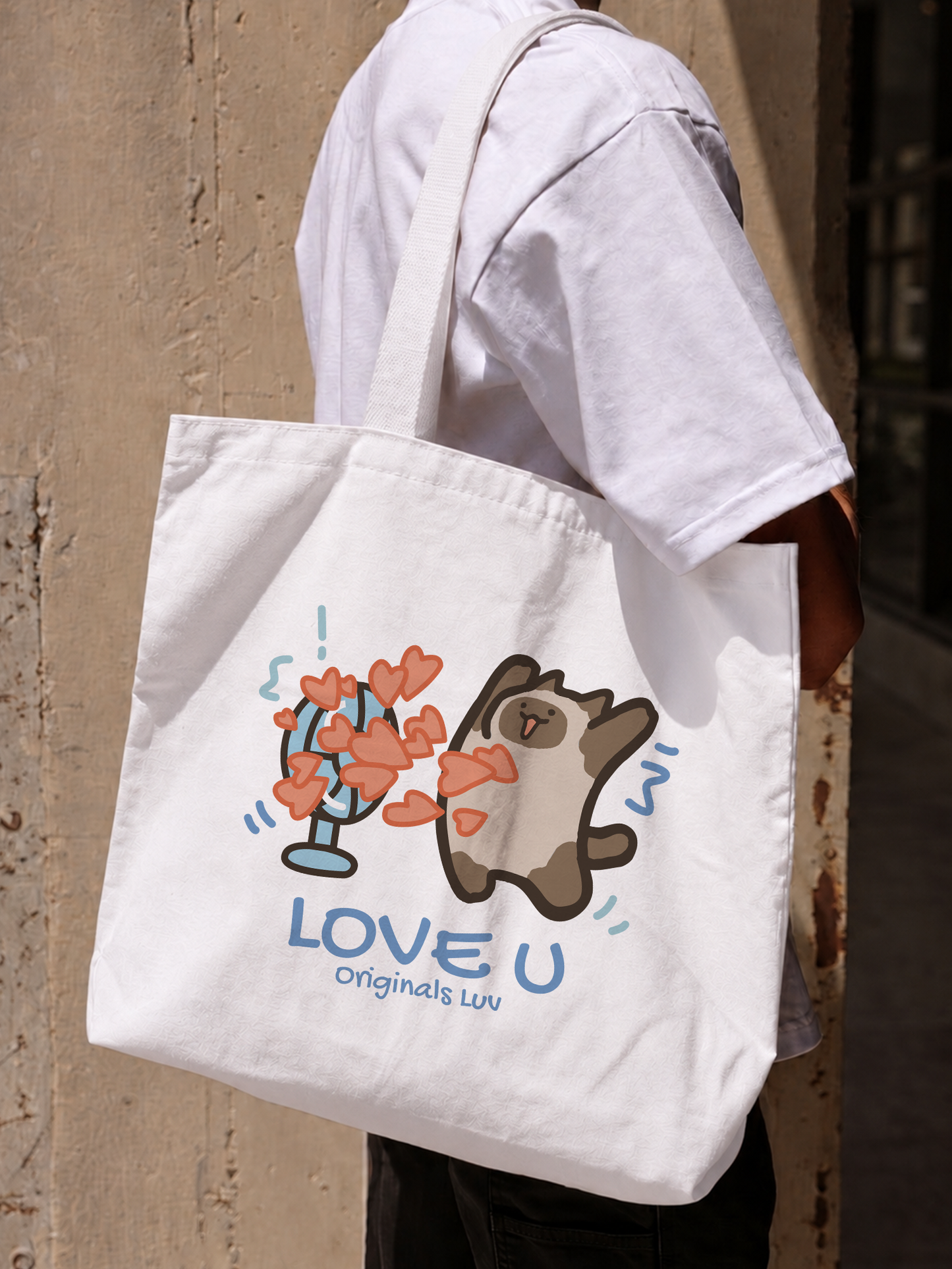 Túi Tote Love You Cat Couple