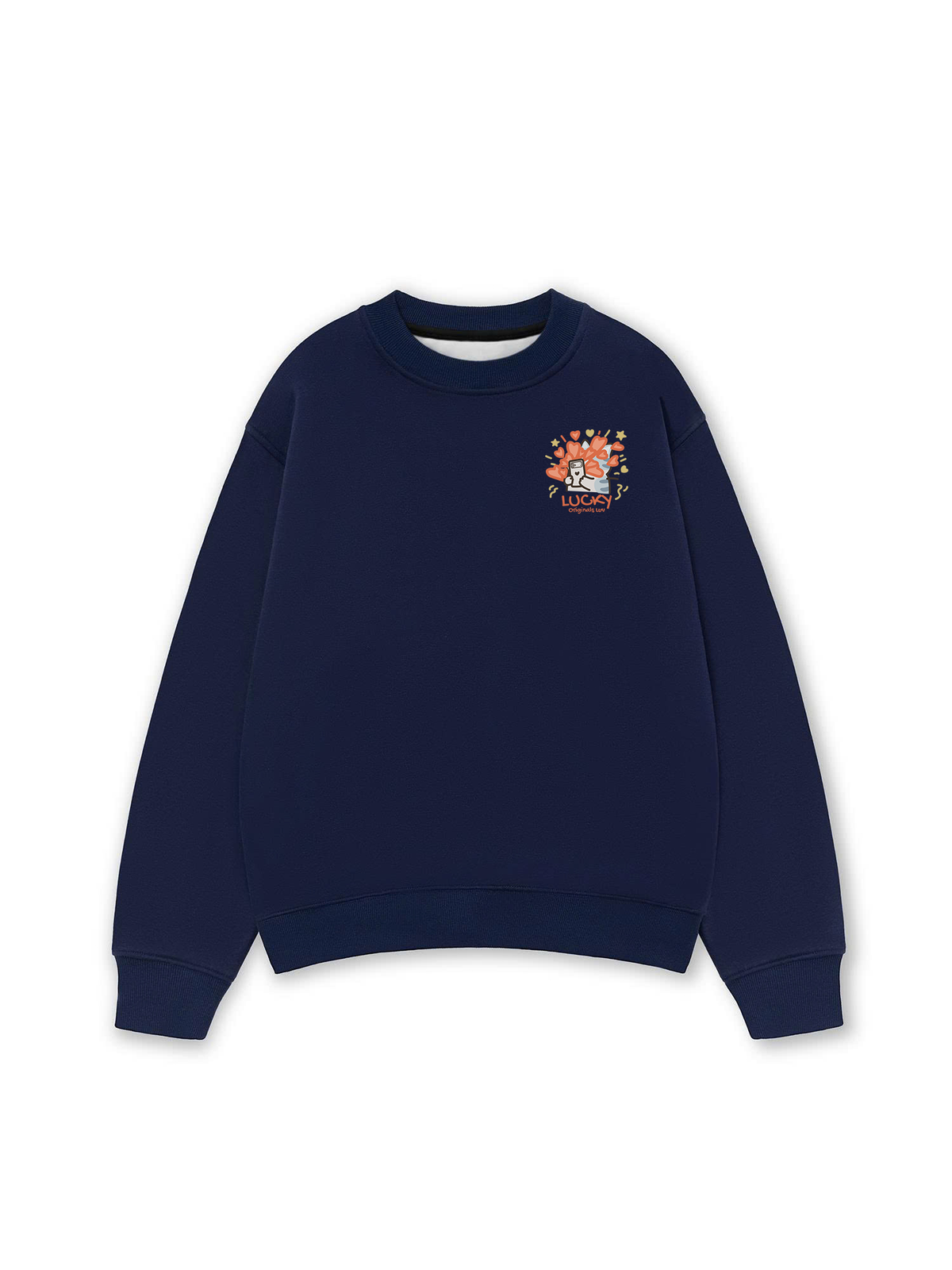 Áo Sweater Nỉ Hai Da Lucky Luv Cat Couple