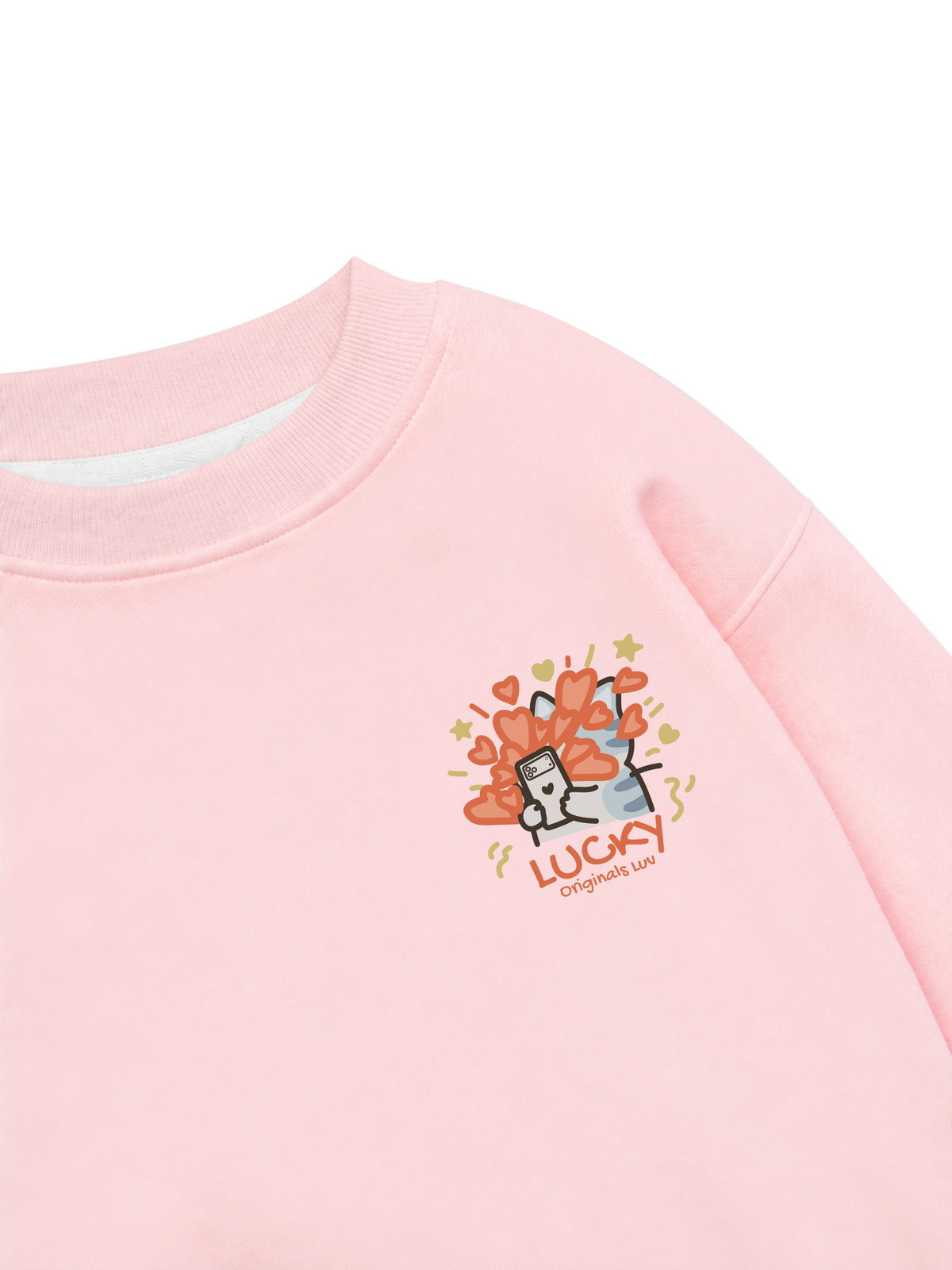 Áo Sweater Nỉ Hai Da Lucky Luv Cat Couple