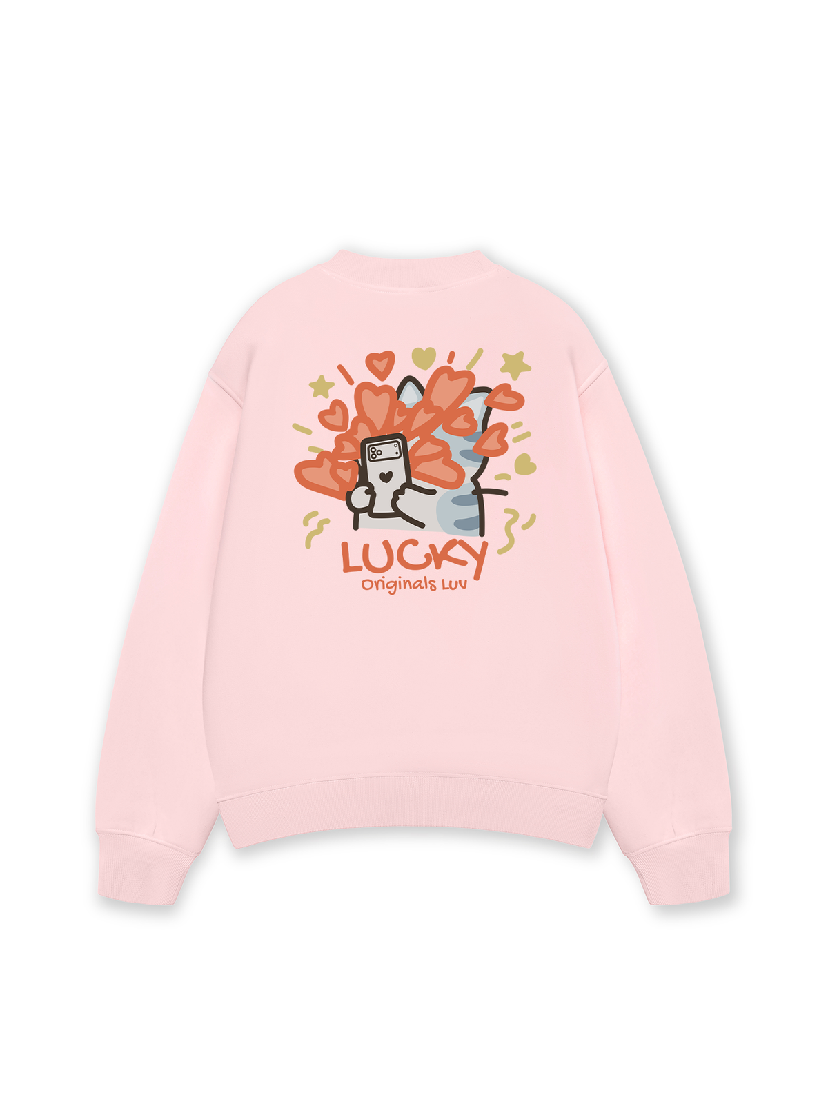 Áo Sweater Nỉ Hai Da Lucky Luv Cat Couple