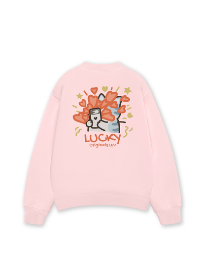 Áo Sweater Nỉ Hai Da Lucky Luv Cat Couple