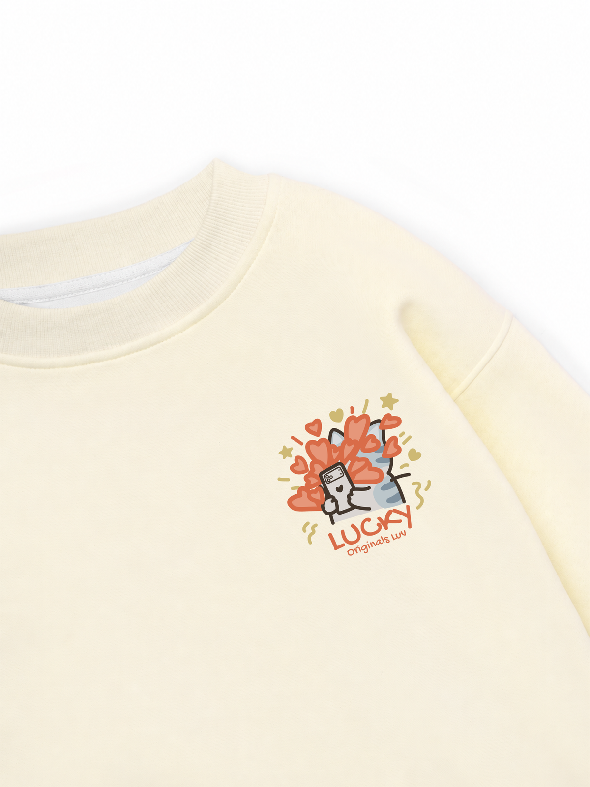 Áo Sweater Nỉ Hai Da Lucky Luv Cat Couple