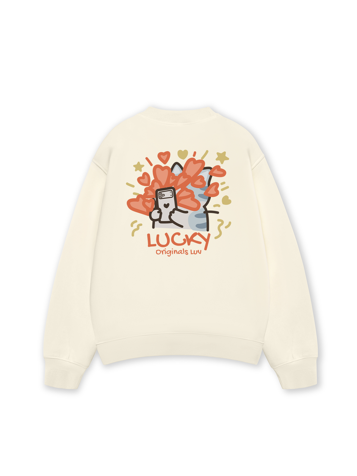 Áo Sweater Nỉ Hai Da Lucky Luv Cat Couple
