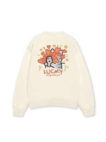 Áo Sweater Nỉ Hai Da Lucky Luv Cat Couple