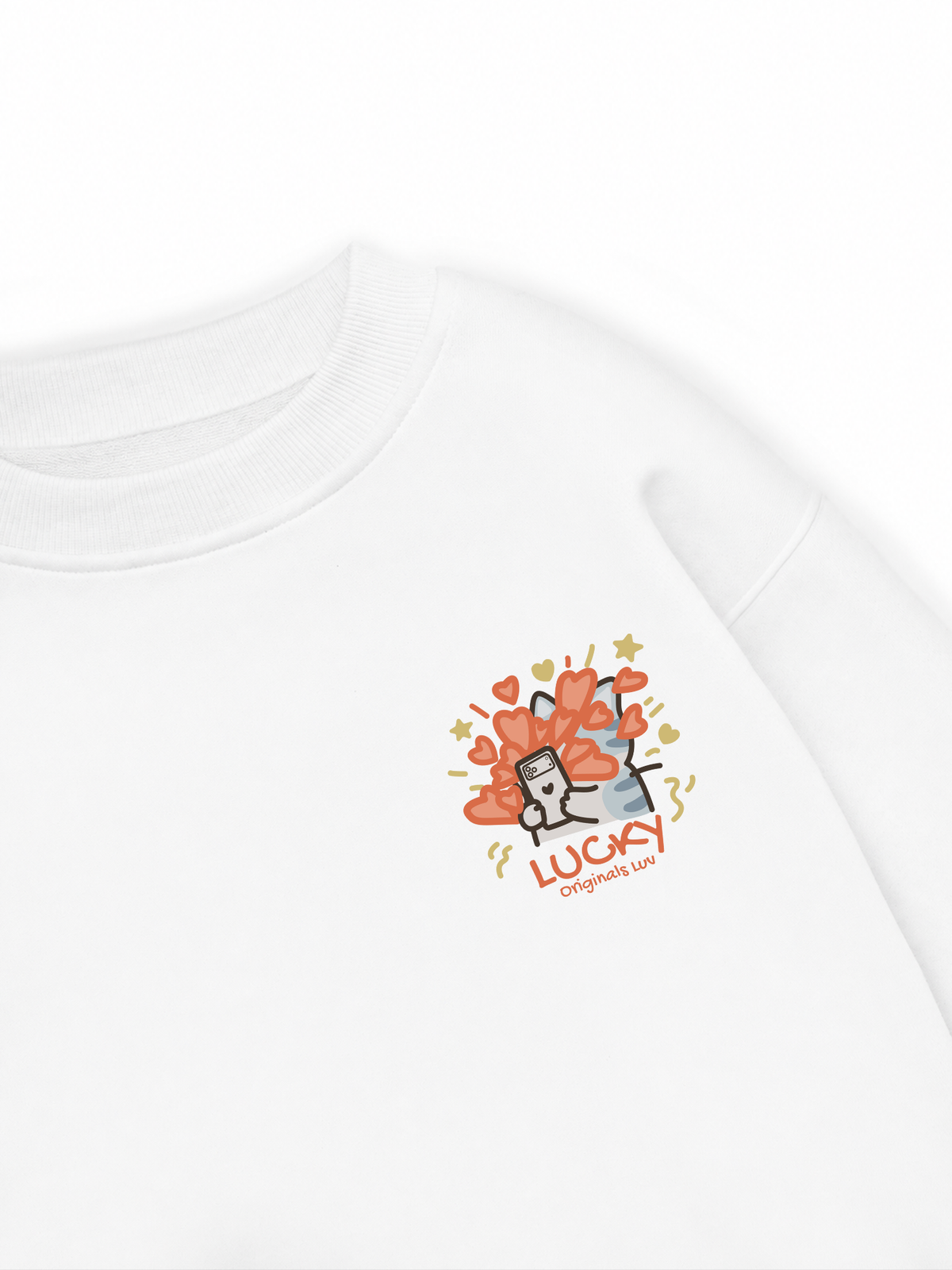Áo Sweater Nỉ Hai Da Lucky Luv Cat Couple