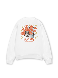 Áo Sweater Nỉ Hai Da Lucky Luv Cat Couple