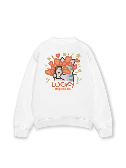 Áo Sweater Nỉ Hai Da Lucky Luv Cat Couple