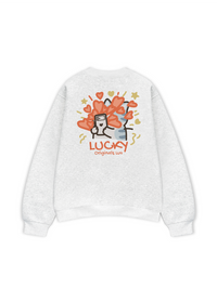 Áo Sweater Nỉ Hai Da Lucky Luv Cat Couple