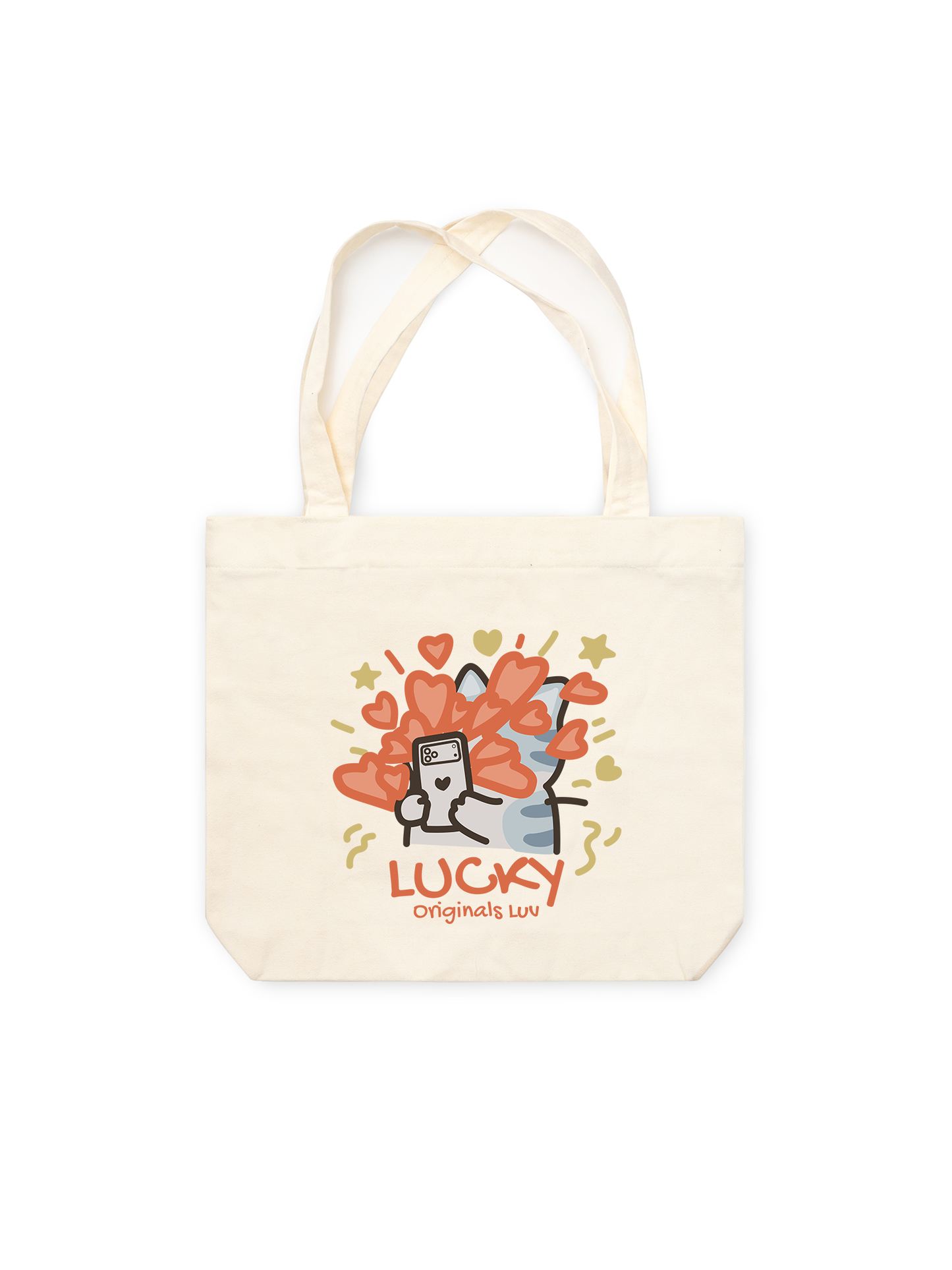 Túi Tote Lucky Luv Cat Couple