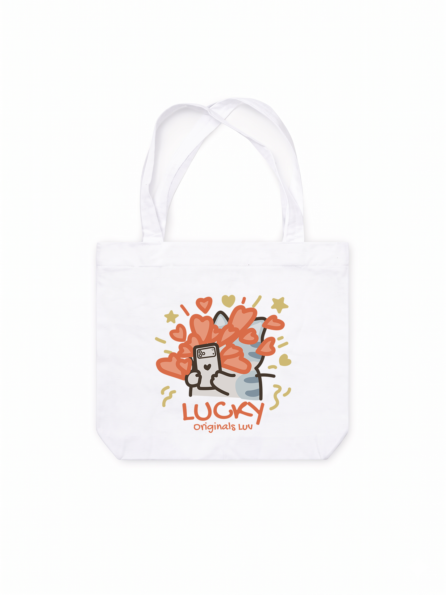 Túi Tote Lucky Luv Cat Couple