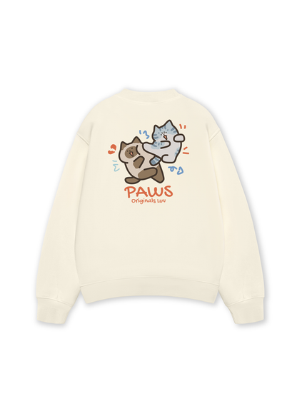 Áo Sweater Nỉ Hai Da Paws Luv Cat Couple