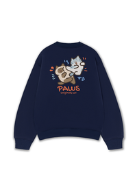 Áo Sweater Nỉ Hai Da Paws Luv Cat Couple