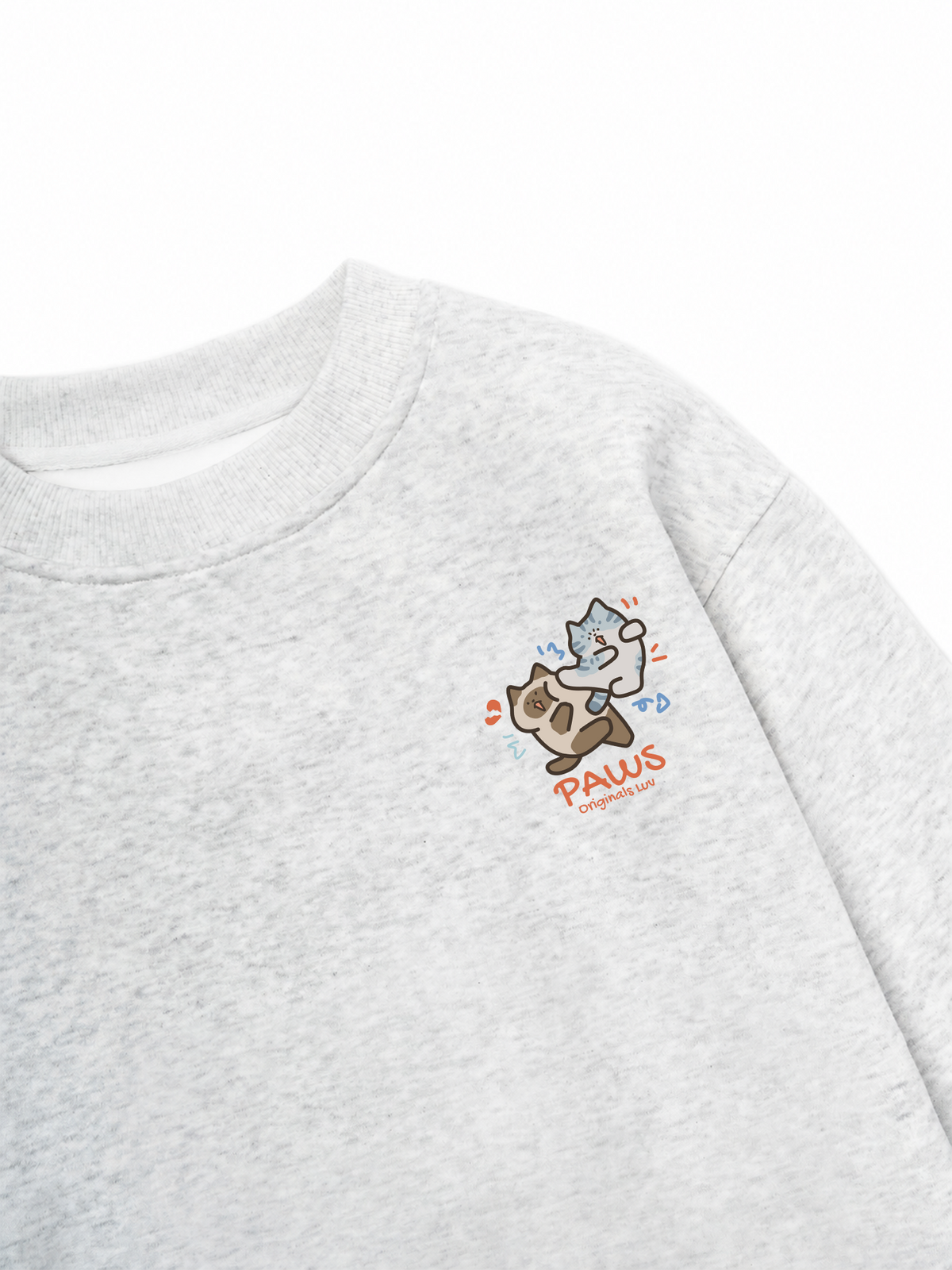 Áo Sweater Nỉ Hai Da Paws Luv Cat Couple