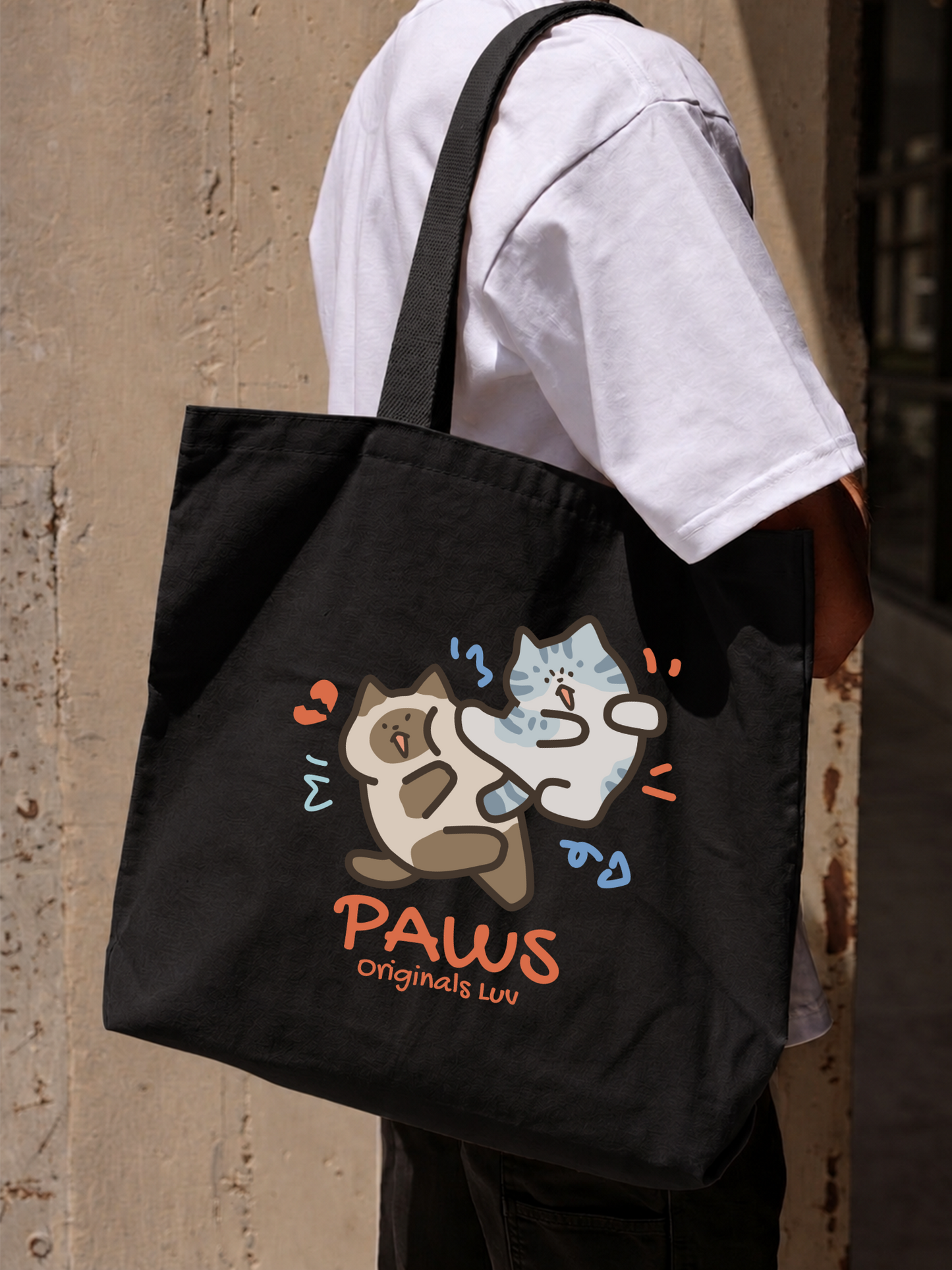 Túi Tote Paws Luv Cat Couple