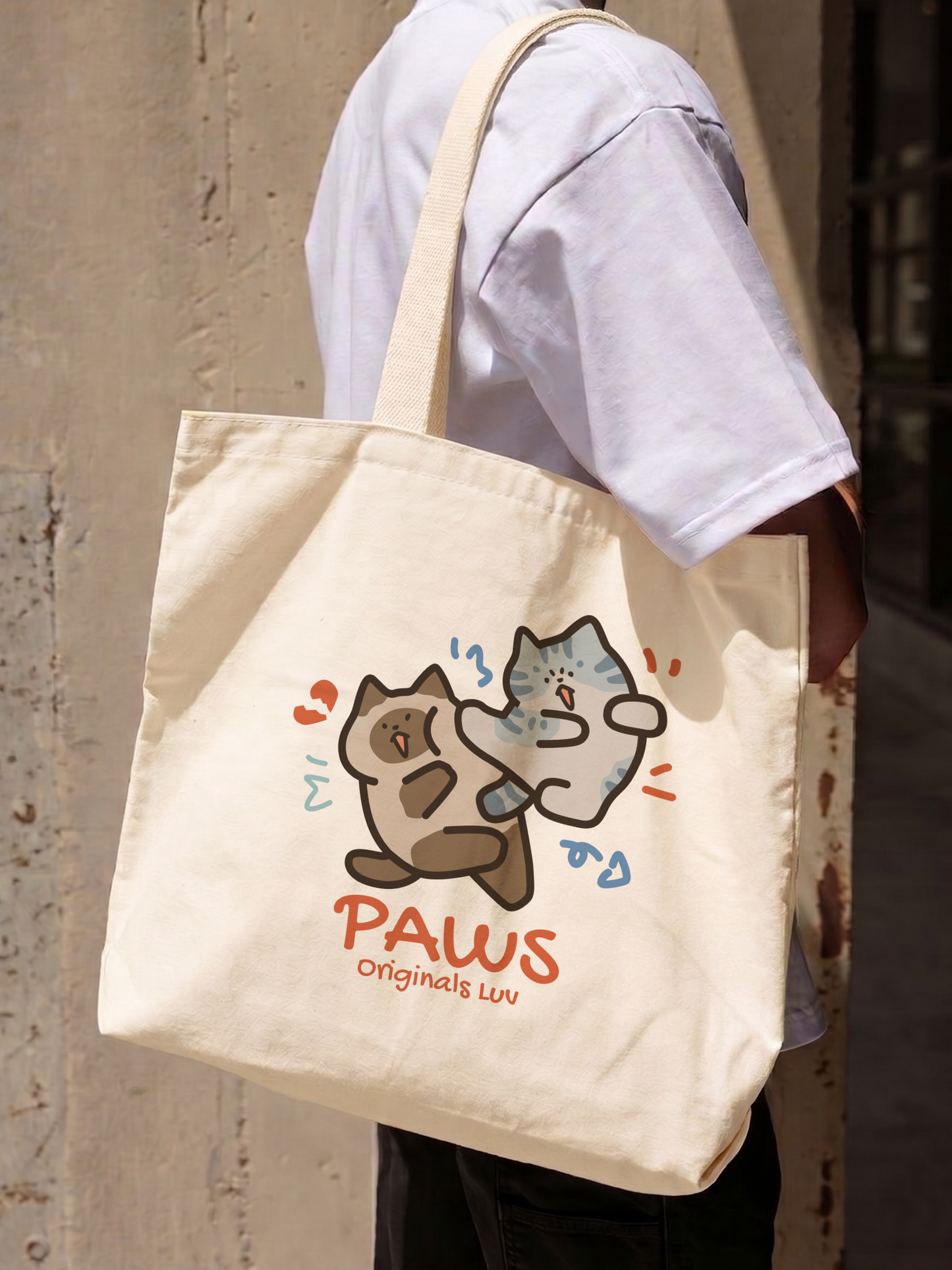 Túi Tote Paws Luv Cat Couple