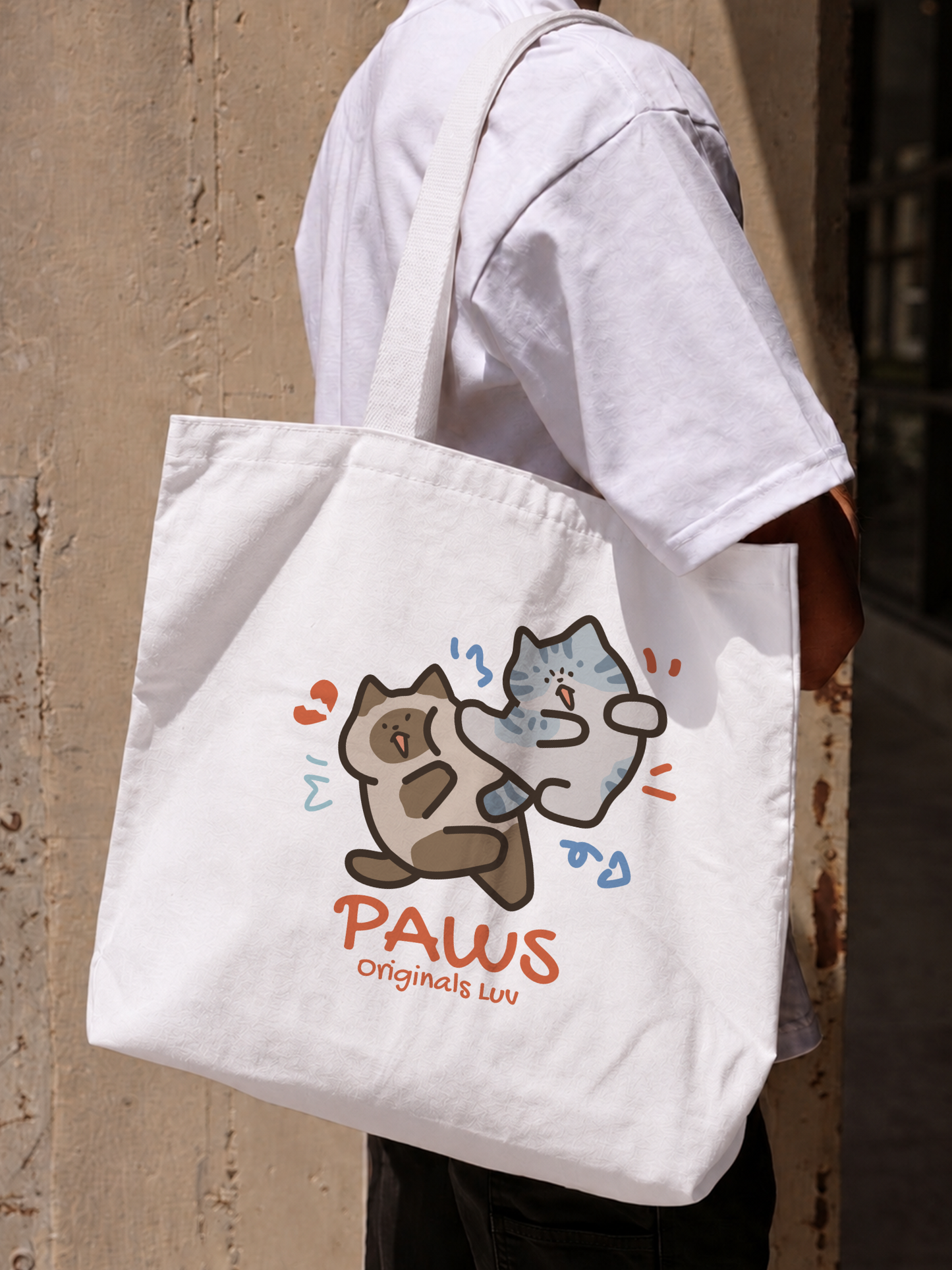Túi Tote Paws Luv Cat Couple