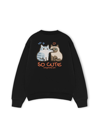 Áo Sweater Nỉ Hai Da So Cute Cat Couple