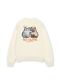 Áo Sweater Nỉ Hai Da So Cute Cat Couple