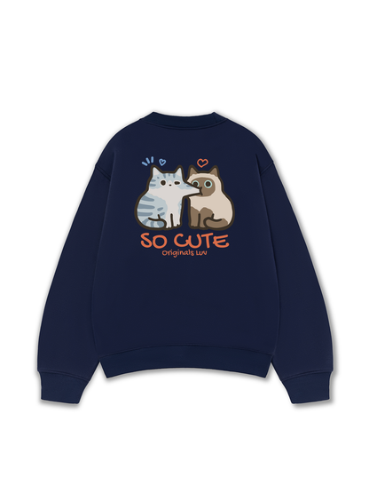 Áo Sweater Nỉ Hai Da So Cute Cat Couple
