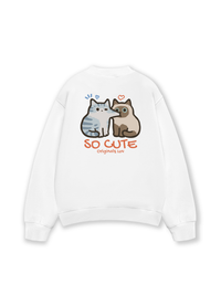 Áo Sweater Nỉ Hai Da So Cute Cat Couple