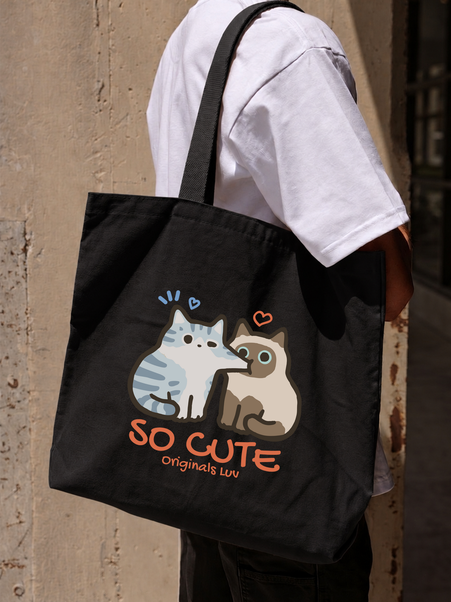 Túi Tote So Cute Cat Couple