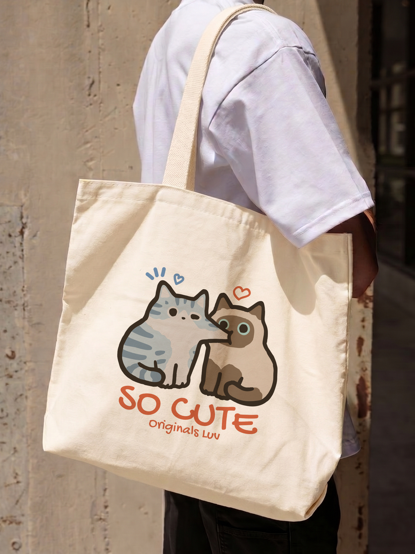 Túi Tote So Cute Cat Couple