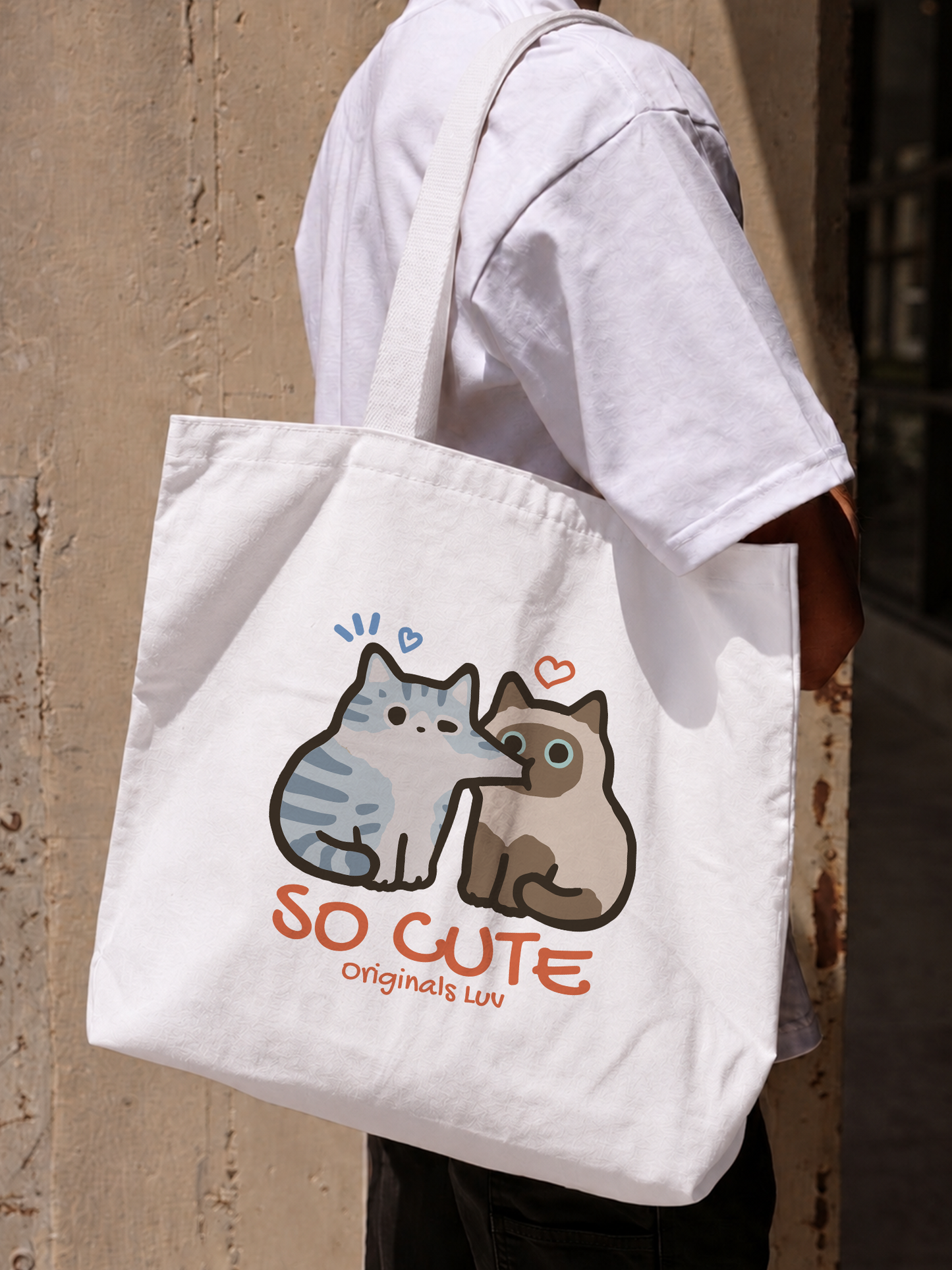 Túi Tote So Cute Cat Couple