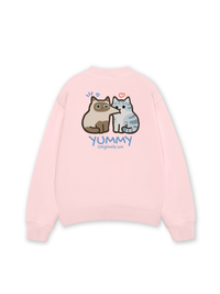 Áo Sweater Nỉ Hai Da Yummy Luv Cat Couple