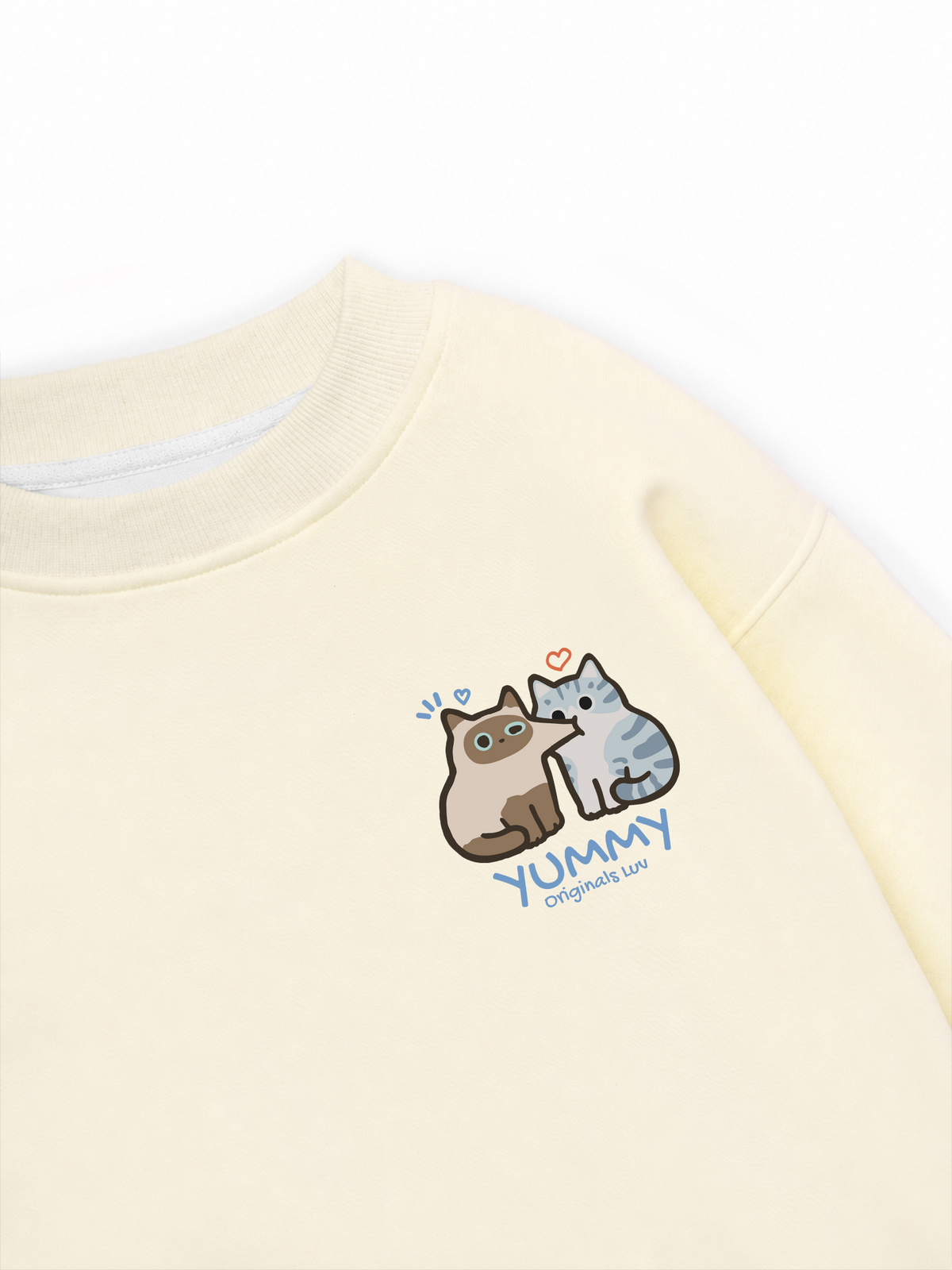 Áo Sweater Nỉ Hai Da Yummy Luv Cat Couple