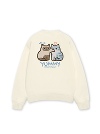 Áo Sweater Nỉ Hai Da Yummy Luv Cat Couple