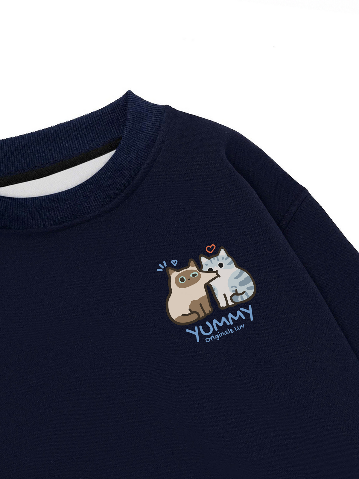 Áo Sweater Nỉ Hai Da Yummy Luv Cat Couple