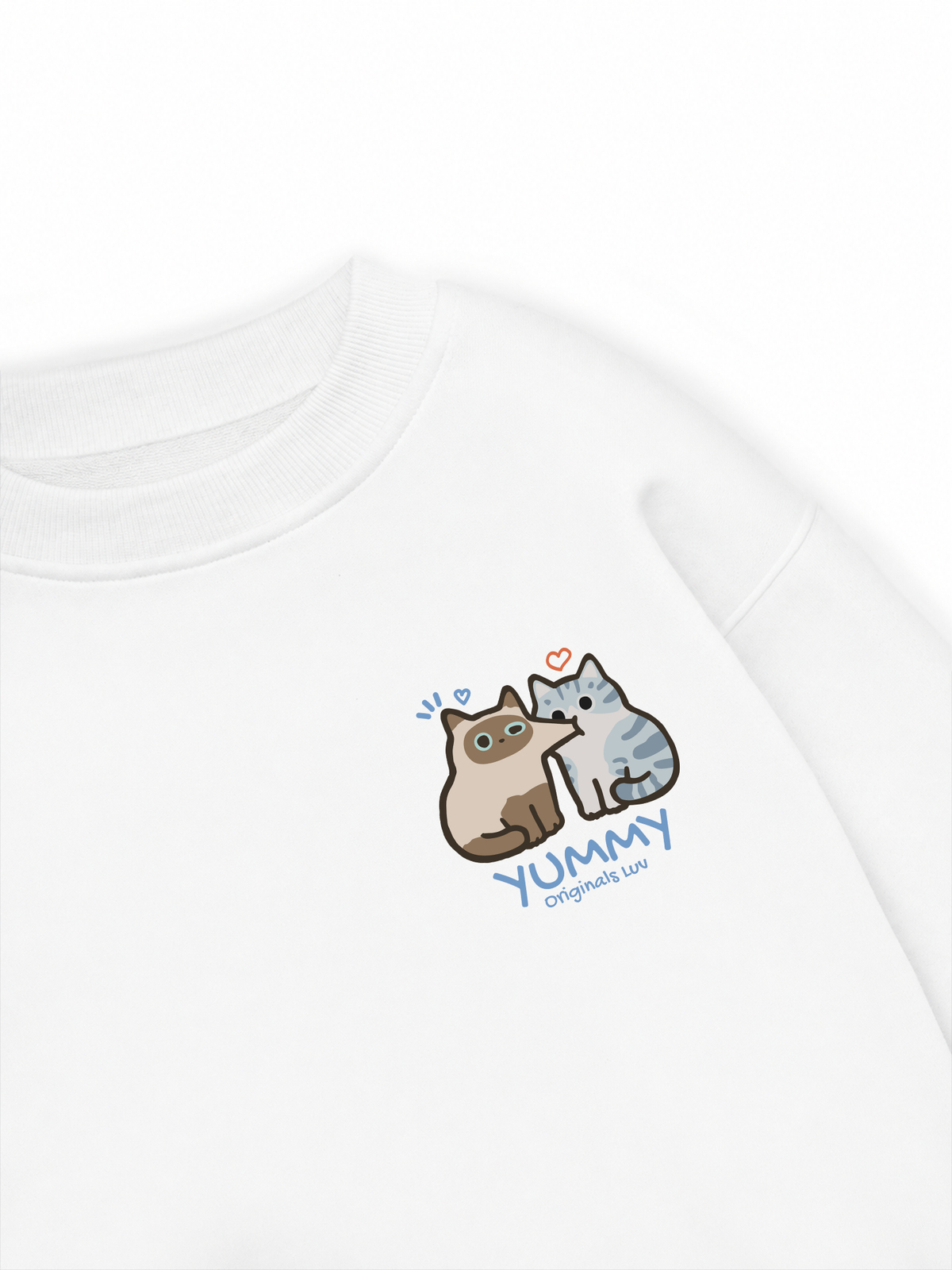 Áo Sweater Nỉ Hai Da Yummy Luv Cat Couple
