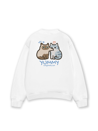Áo Sweater Nỉ Hai Da Yummy Luv Cat Couple