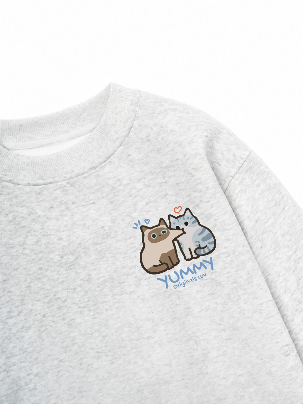 Áo Sweater Nỉ Hai Da Yummy Luv Cat Couple