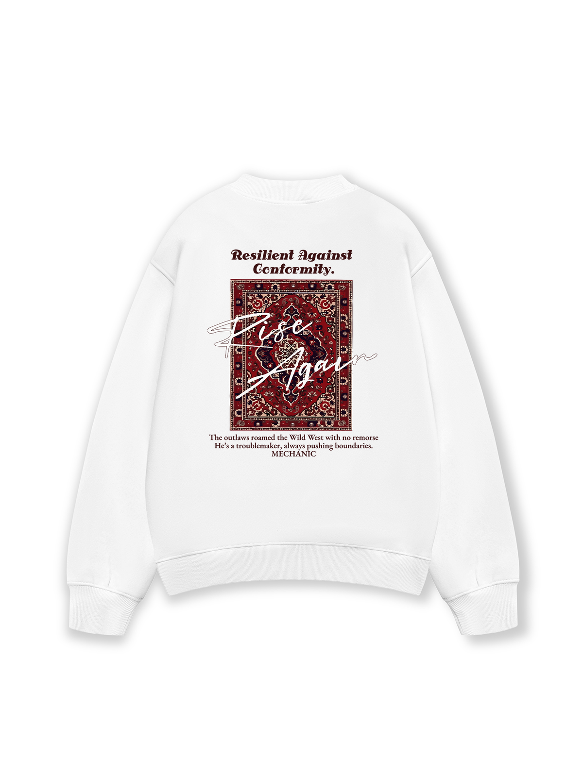 Áo Sweater Nỉ Hai Da Rise Again