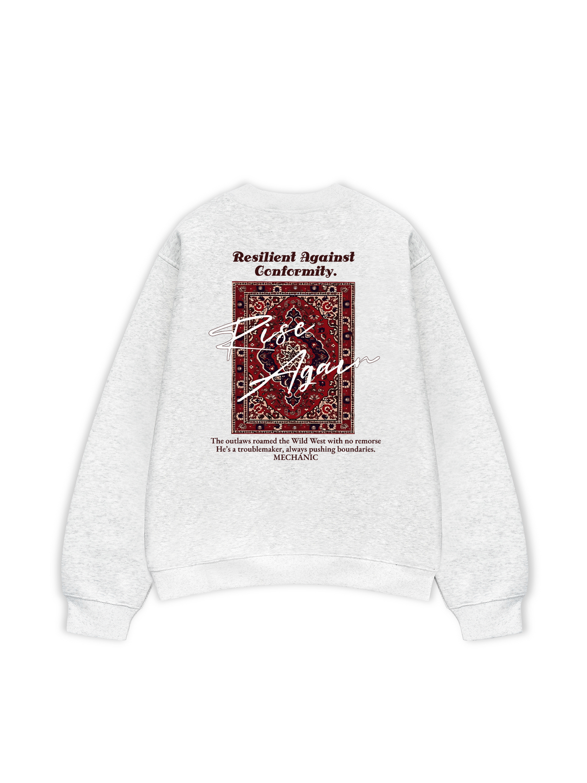 Áo Sweater Nỉ Hai Da Rise Again