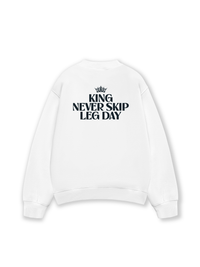 Áo Sweater Nỉ Hai Da King Never Skip Leg Day