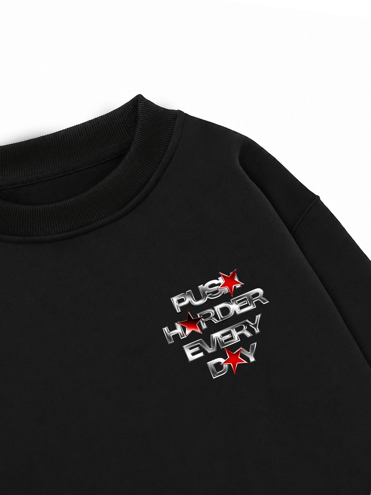Áo Sweater Nỉ Hai Da Push Harder Every Day
