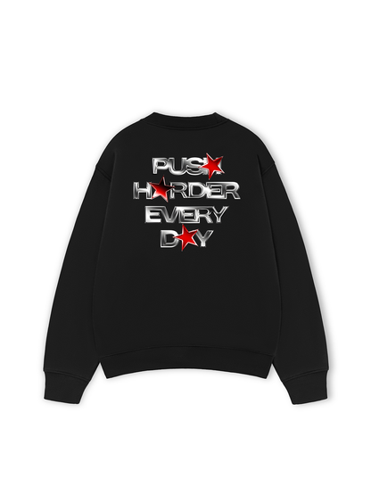 Áo Sweater Nỉ Hai Da Push Harder Every Day