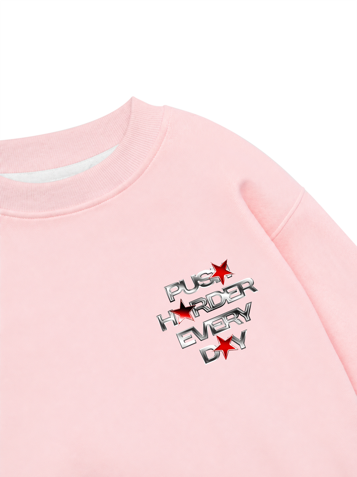 Áo Sweater Nỉ Hai Da Push Harder Every Day