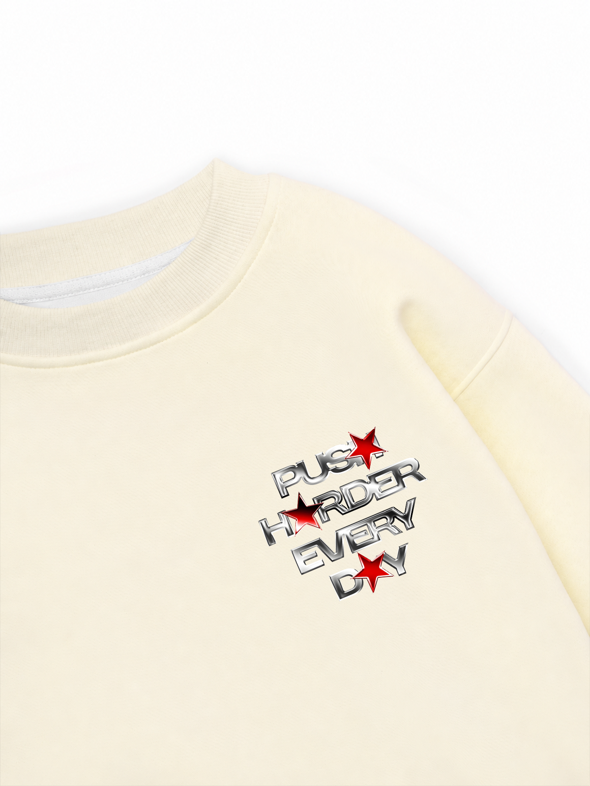 Áo Sweater Nỉ Hai Da Push Harder Every Day