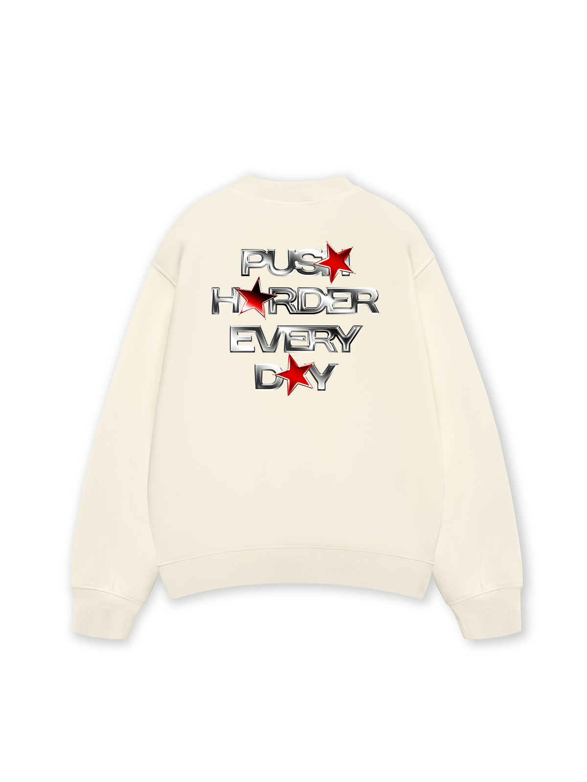 Áo Sweater Nỉ Hai Da Push Harder Every Day