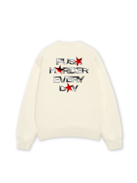 Áo Sweater Nỉ Hai Da Push Harder Every Day