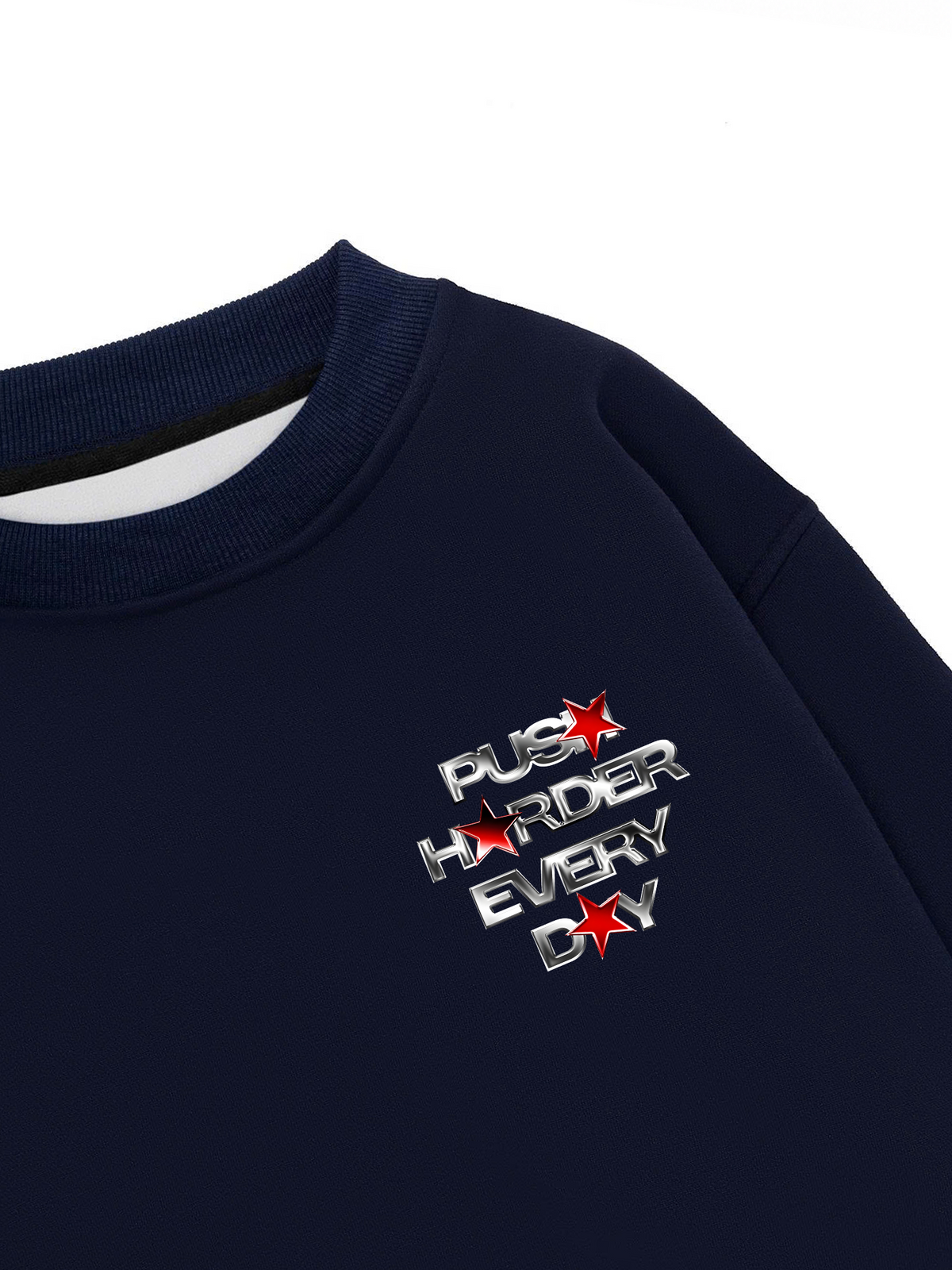 Áo Sweater Nỉ Hai Da Push Harder Every Day