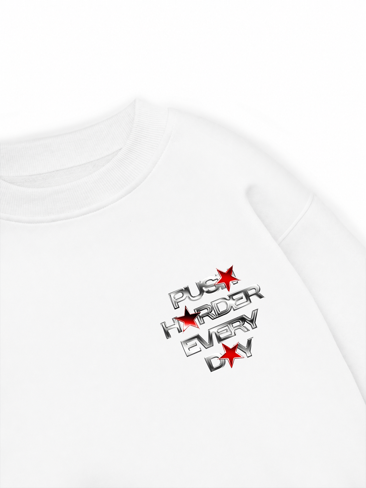 Áo Sweater Nỉ Hai Da Push Harder Every Day