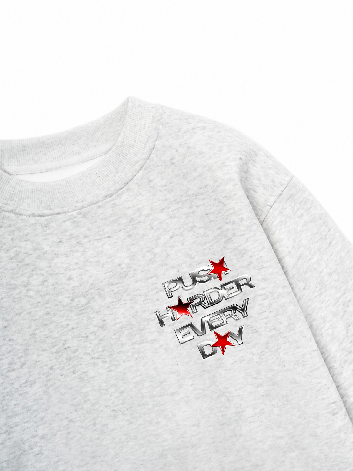 Áo Sweater Nỉ Hai Da Push Harder Every Day