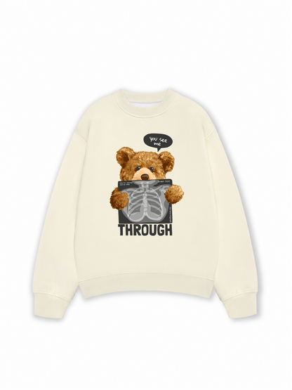 Áo Sweater Nỉ Hai Da You See Me Through