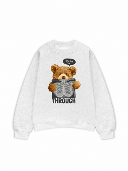 Áo Sweater Nỉ Hai Da You See Me Through